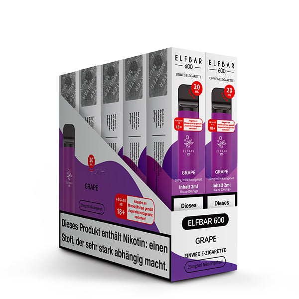 ELFBAR 600 Grape - 20mg - Hype Trade GmbH B2B